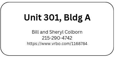 Unit 301A - Sheryl and Bill Colborn