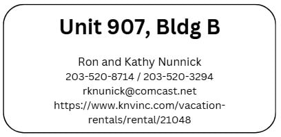 Unit 907B - Ron and Kathy Nunnick