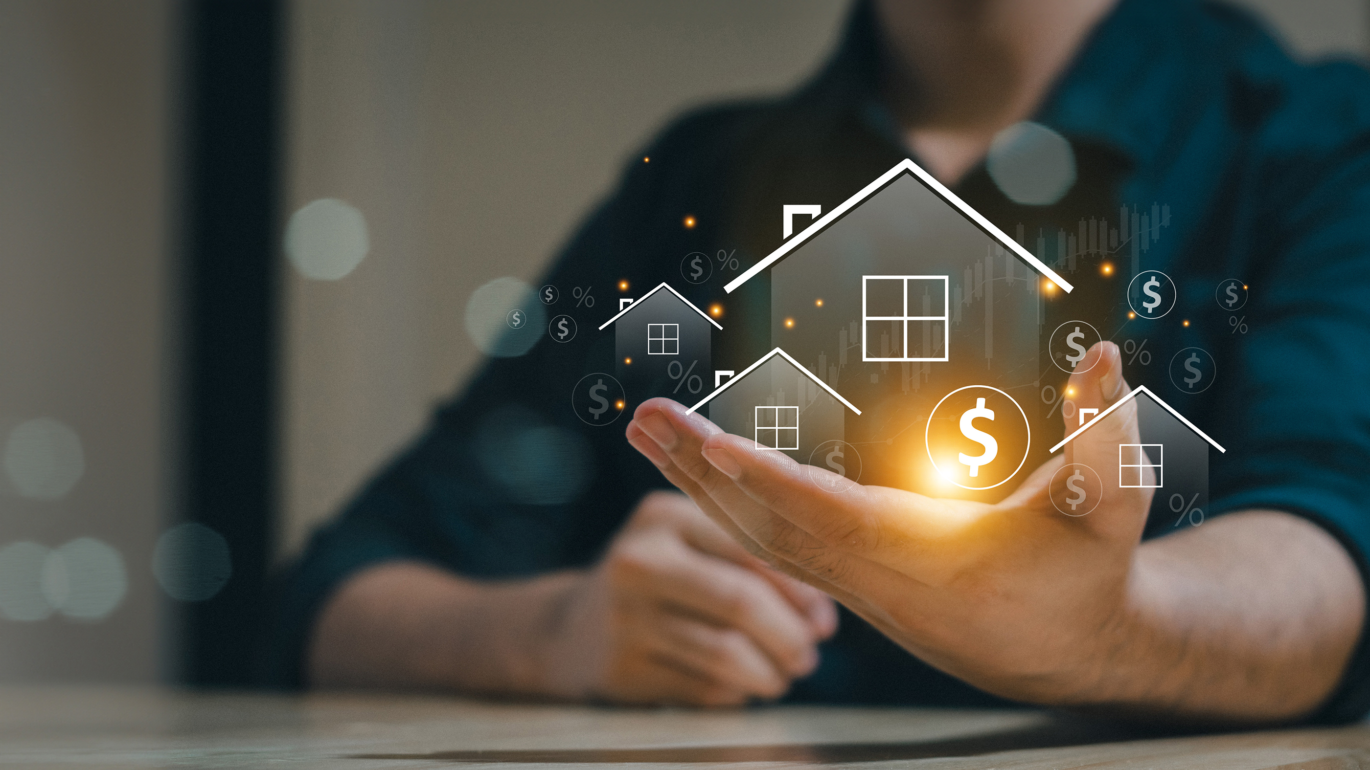 Real estate concept business, home insurance and real estate pro