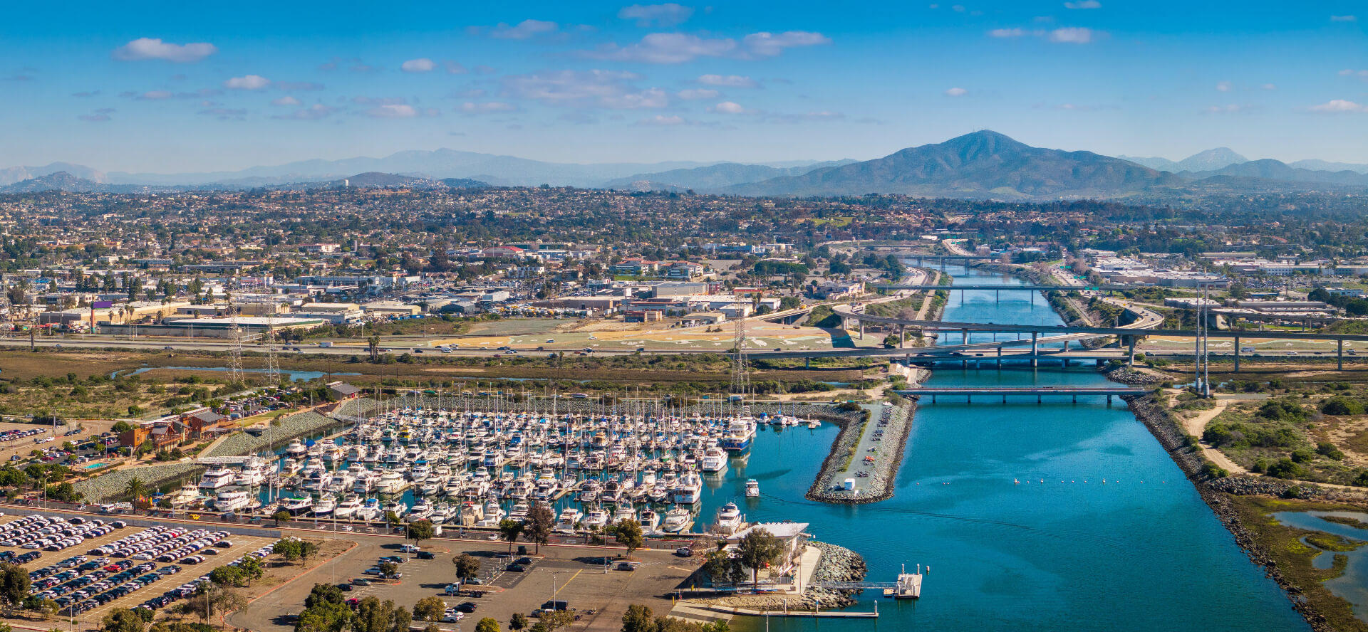 National City - Aerial view of National City in San Diego