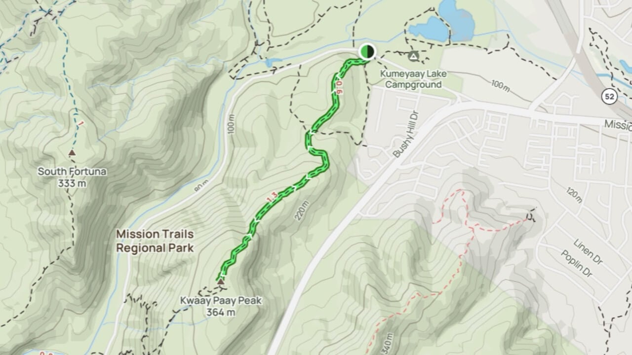 Kwaay Paay Peak Trail Map