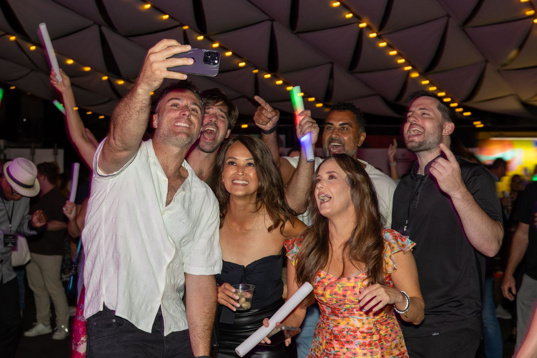 Whissel Beer Group agents celebrating together at the launch party