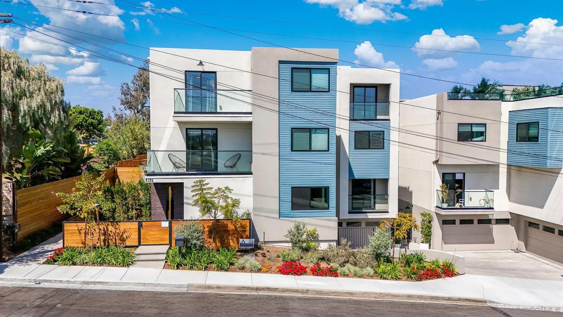 Point Loma townhomes photographed by day