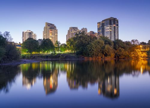 London, Ontario, Canada Skyline at twilight. (1)