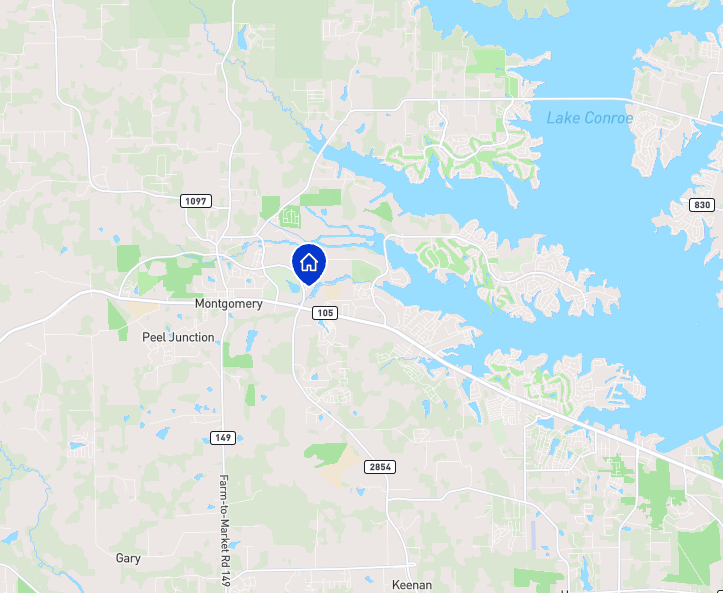 Map View - West of Lake Conroe