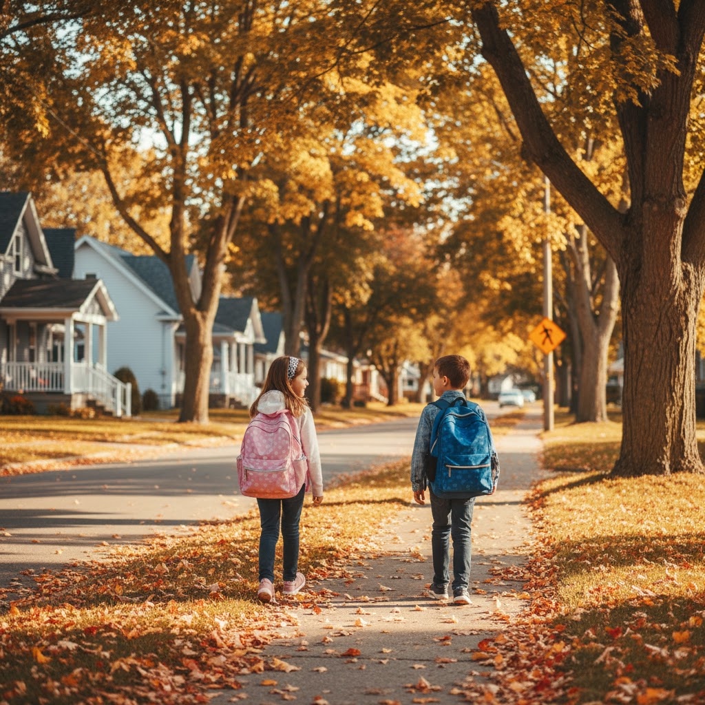 Children in a residential Kemptville neighborhood.