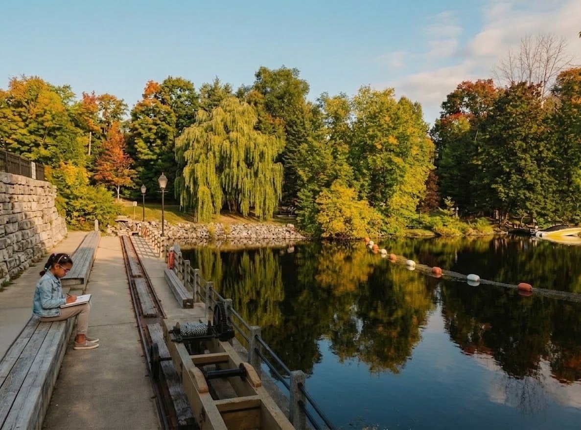 Watson's Mill (Historic Site) Girl Drawing
