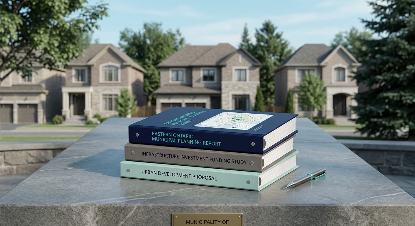 Reviewing municipal planning reports before buying luxury real estate in Eastern Ontario