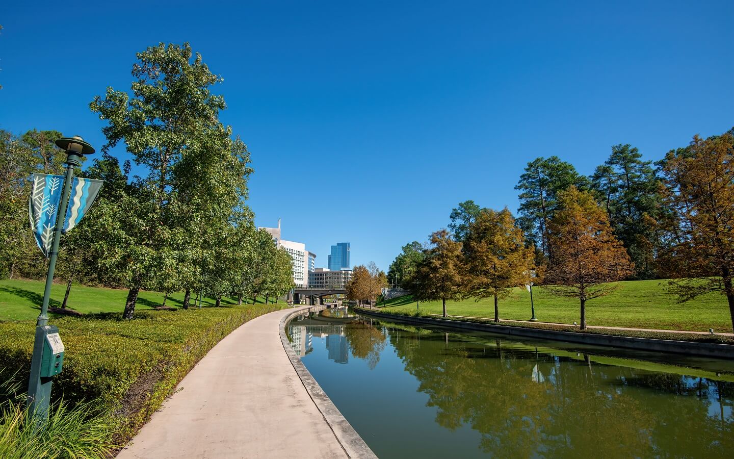 The Waterway and the surrounding area in The Woodlands, Texas