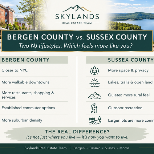 Bergen vs. Sussex County NJ: Prices, Taxes and Lifestyle