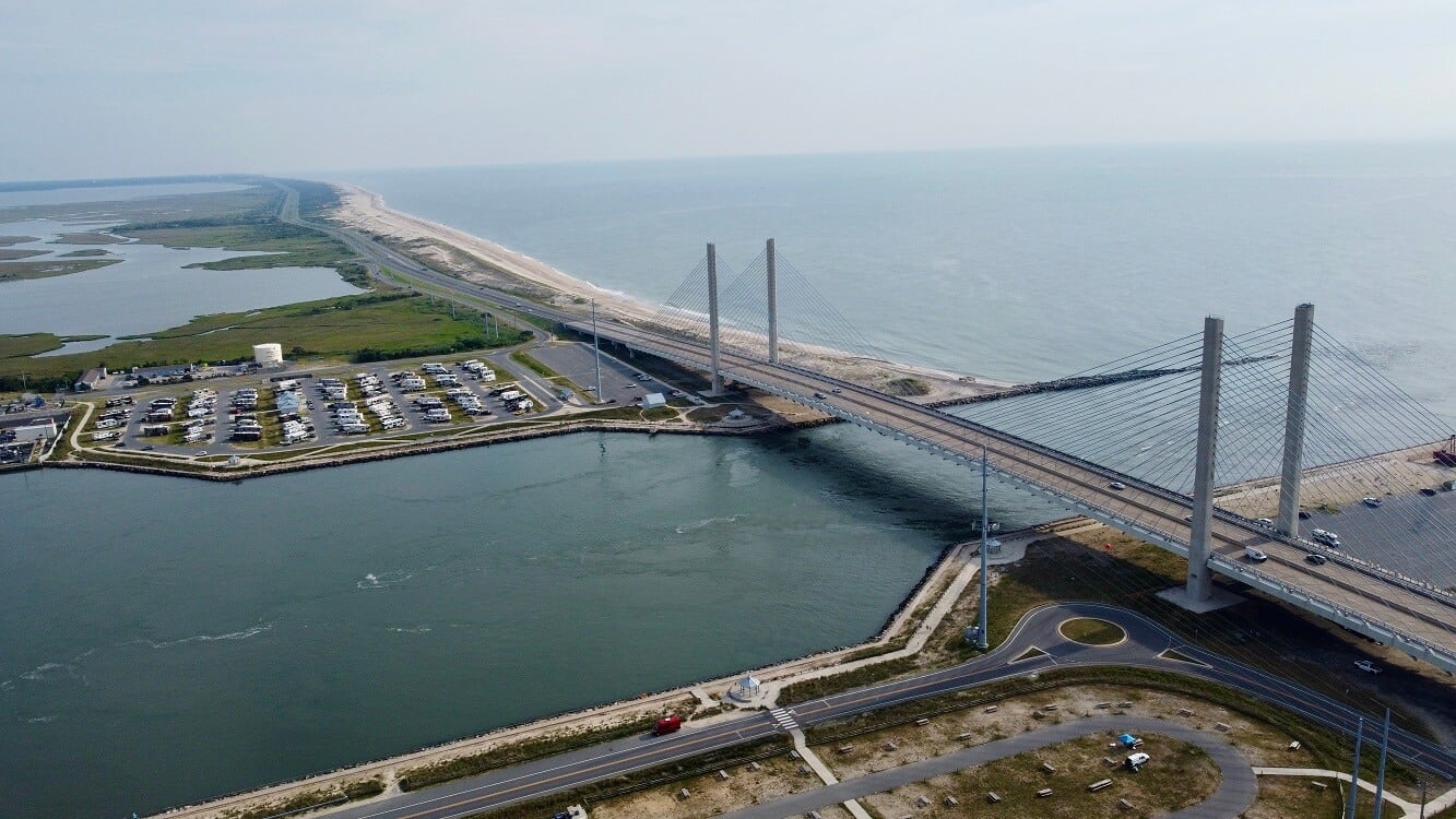 the Indian River Inlet Bridge over Delaware Seashore