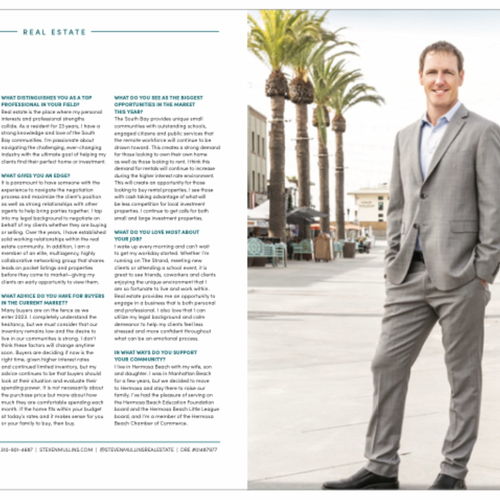 As seen in Southbay Magazine - Steven Mullins Q&A