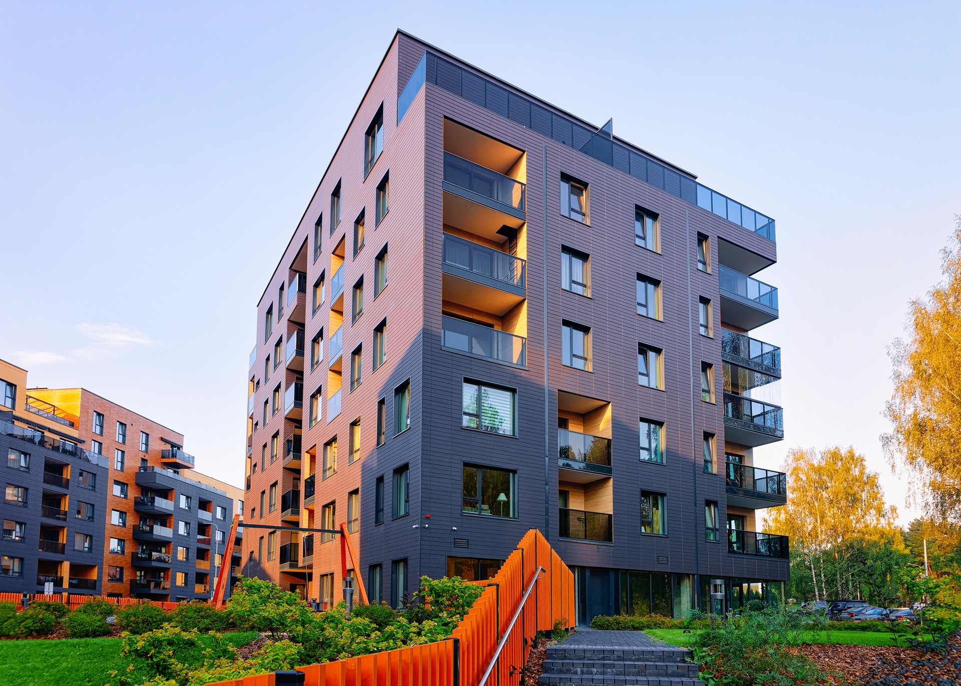 Modern,Residential,Apartment,House,Complex,And,Outdoor,Facilities,Concept.