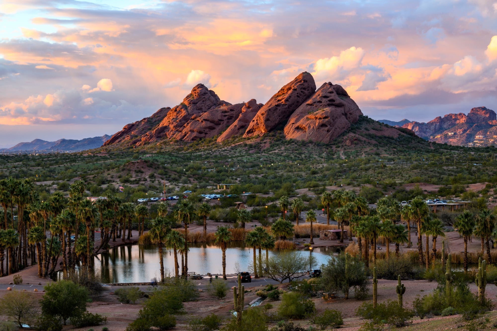 Landscape photograph of Papago Park in Phoenix, Arizona.