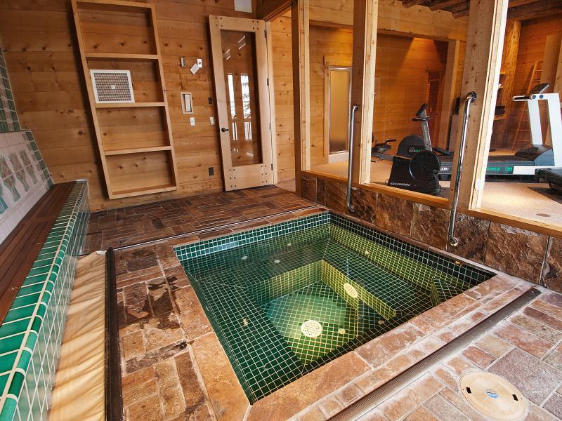 an inground hot tub