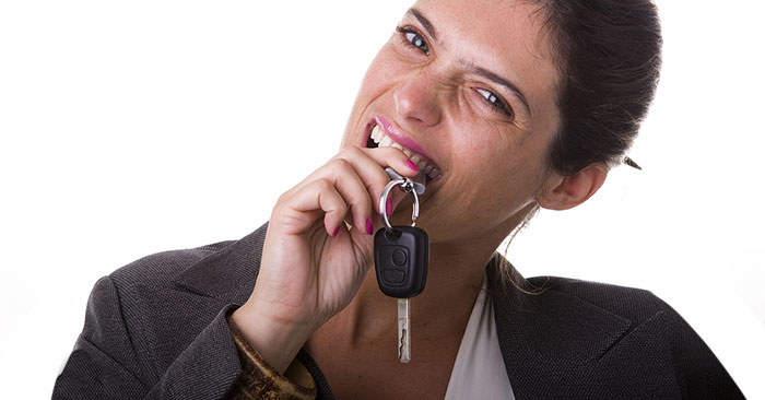 women with car keys