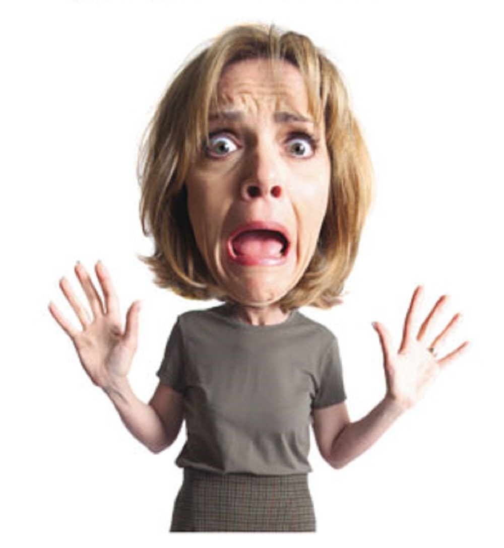 Lady concerned screaming