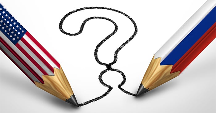 russian and ukraine pencil drawing question mark