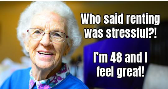 An aging woman smiling confidently, symbolizing the benefits of homeownership over renting in later stages of life