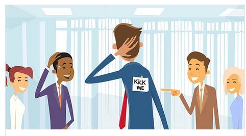 Three cartoon men engaged in a conversation