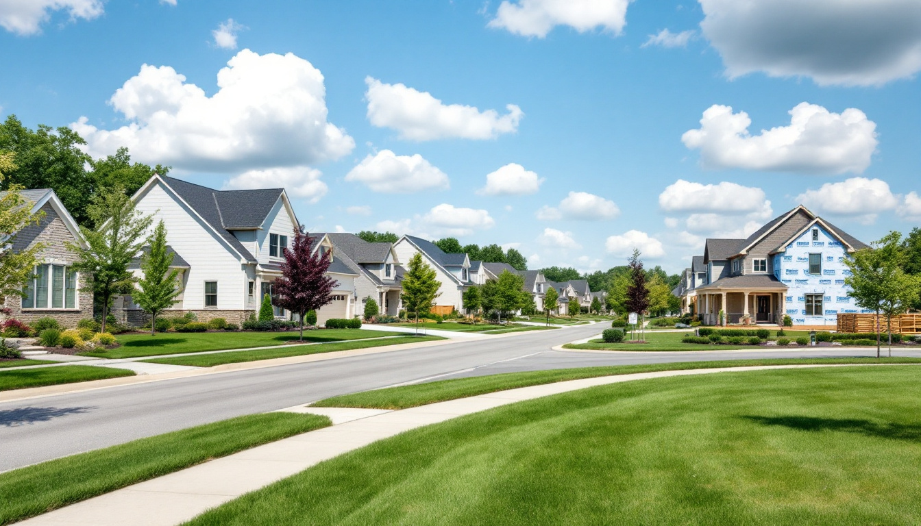 A modern suburban neighborhood in Oakland County, Michigan