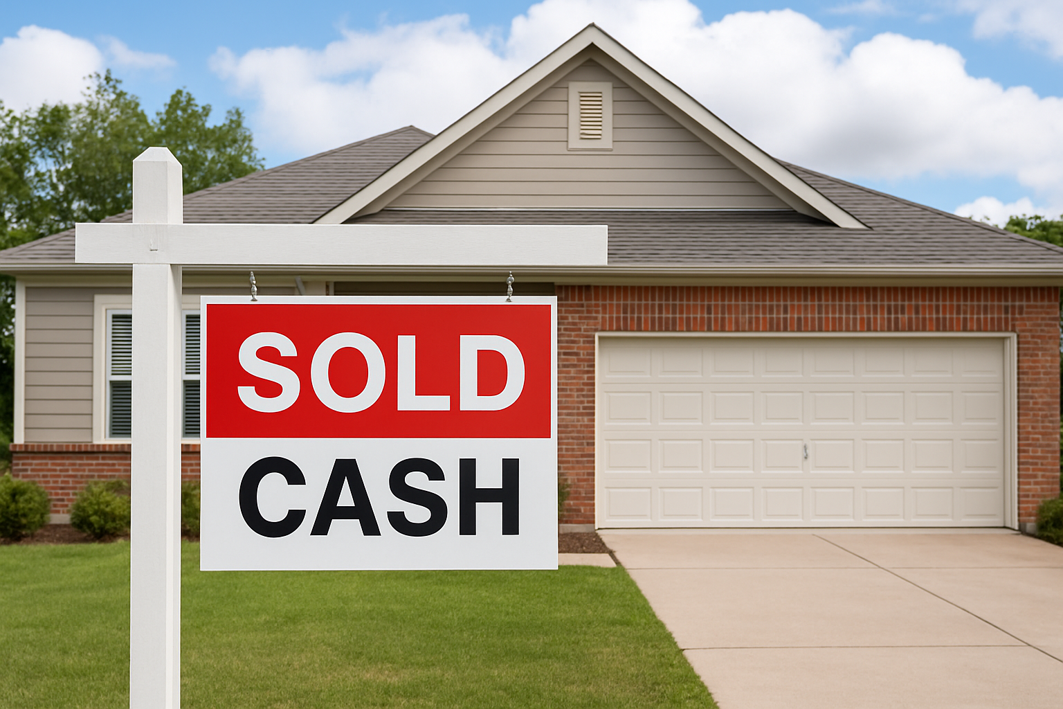 house sold for cash