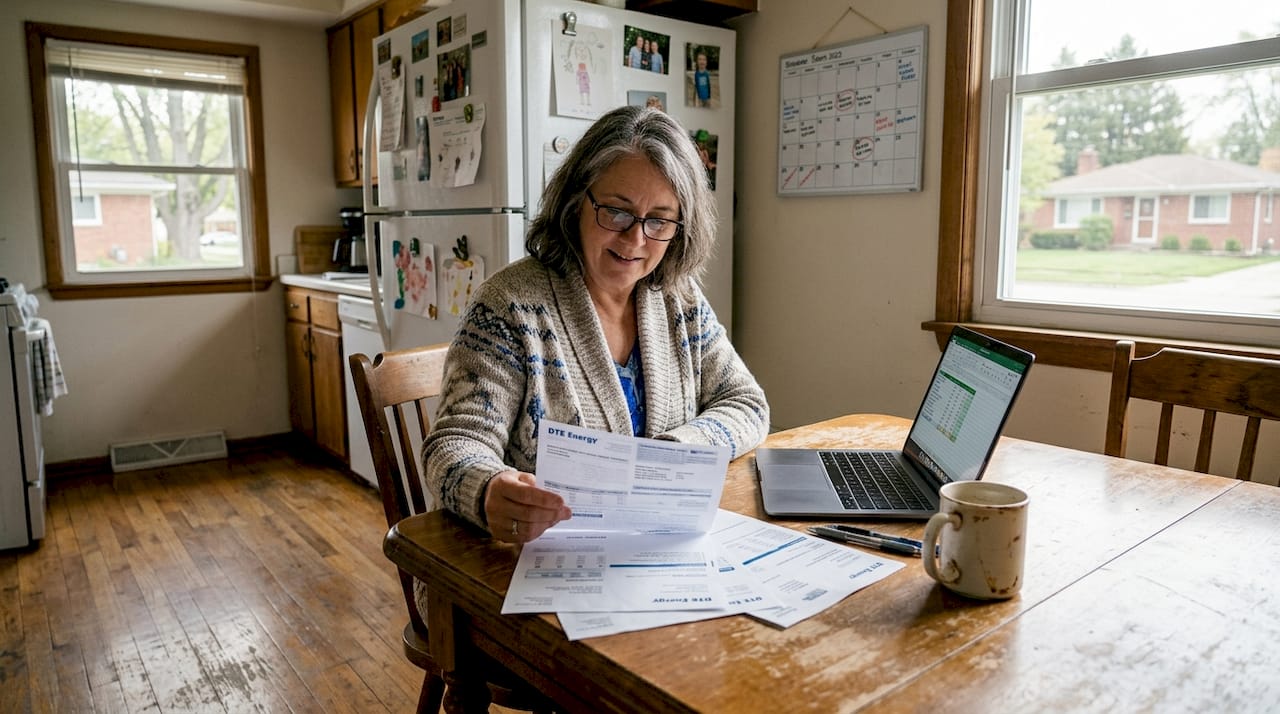 Homeowner-Reviewing-Utility-Bills-Oakland-County-Michigan-TomGilliam-REMAXClassic-Homes2MoveYou