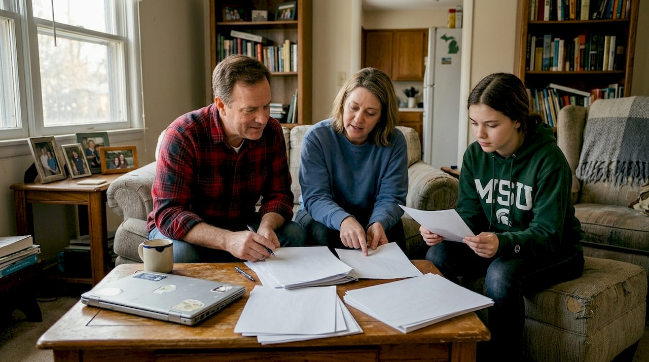 michigan-family-reviewing-affordable-housing-documents-oakland-county