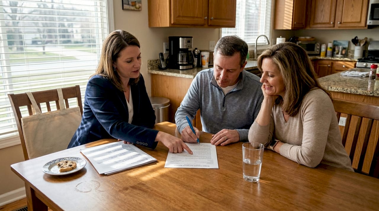 oakland-county-couple-signing-real-estate-contract-farmington-hills-michigan