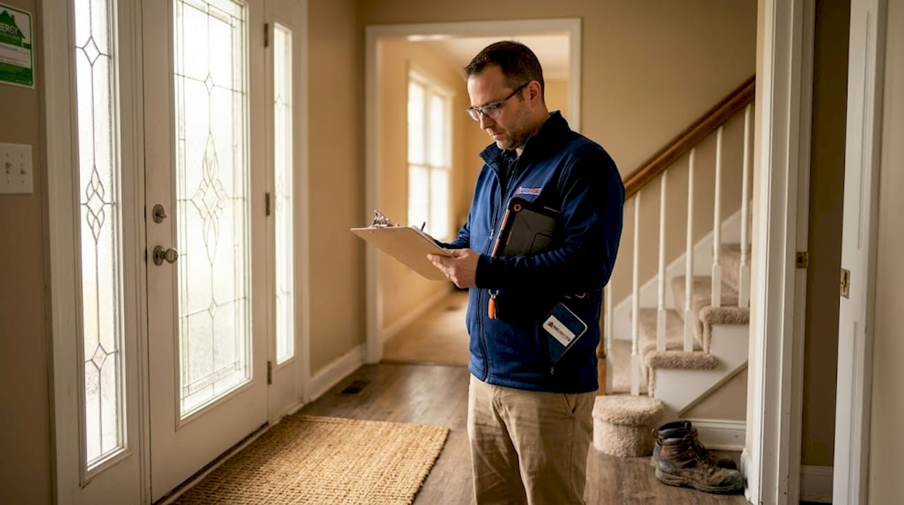 Energy auditor reviewing green home certification in Oakland County Michigan — green home features savings and programs 2026 — Tom Gilliam RE/MAX Classic Farmington Hills Michigan 248-790-5594