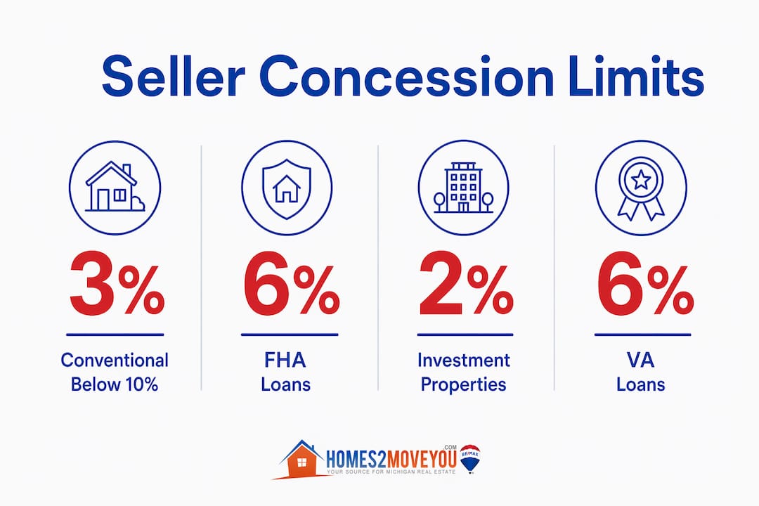 Seller-Concession-Limits-Infographic-Oakland-County-Michigan-TomGilliam-REMAXClassic