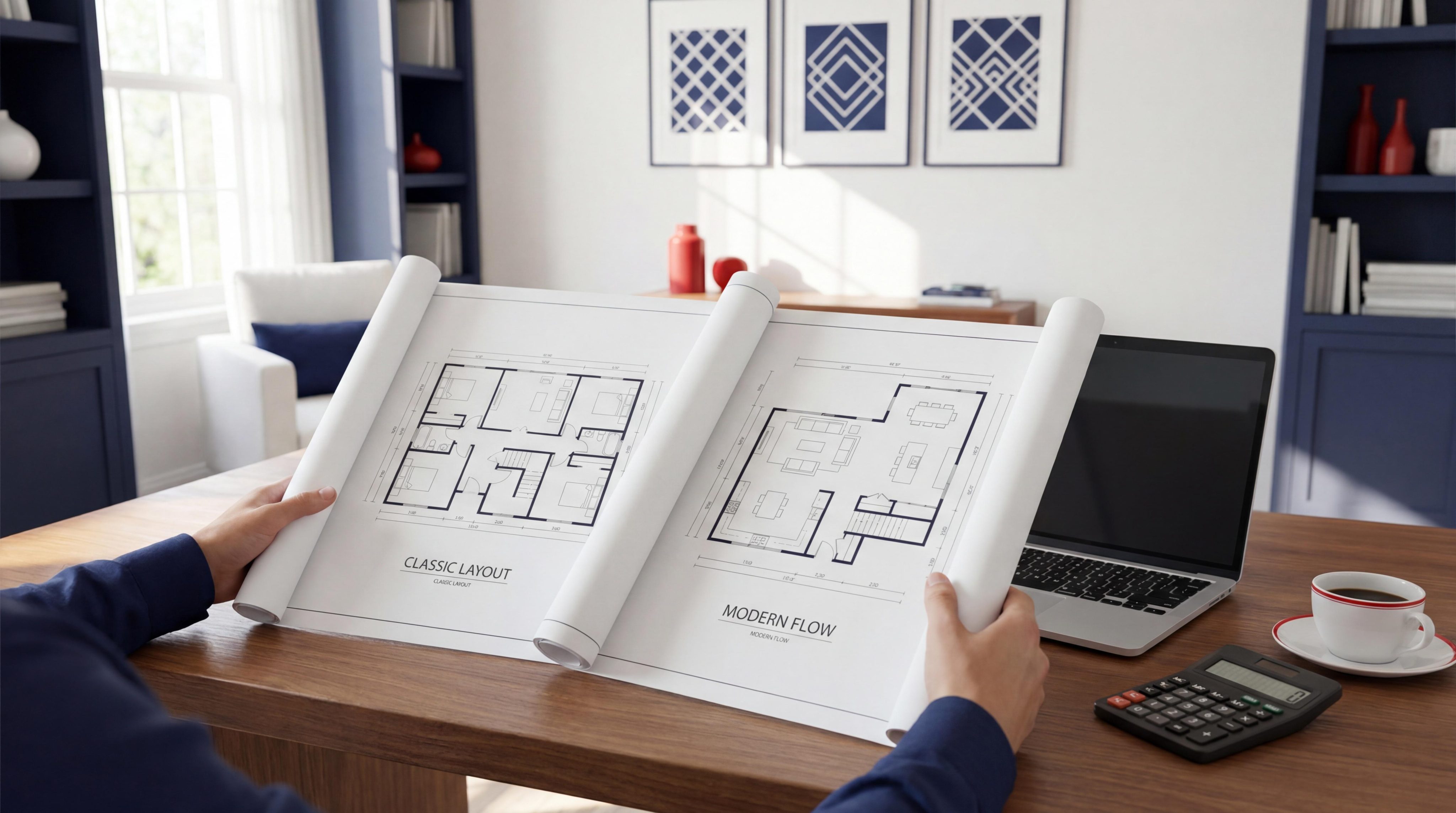 Person comparing two home floor plans on desk — Why Two Similar Farmington Hills Homes Sell for Different Prices 2026, Tom Gilliam RE/MAX Classic