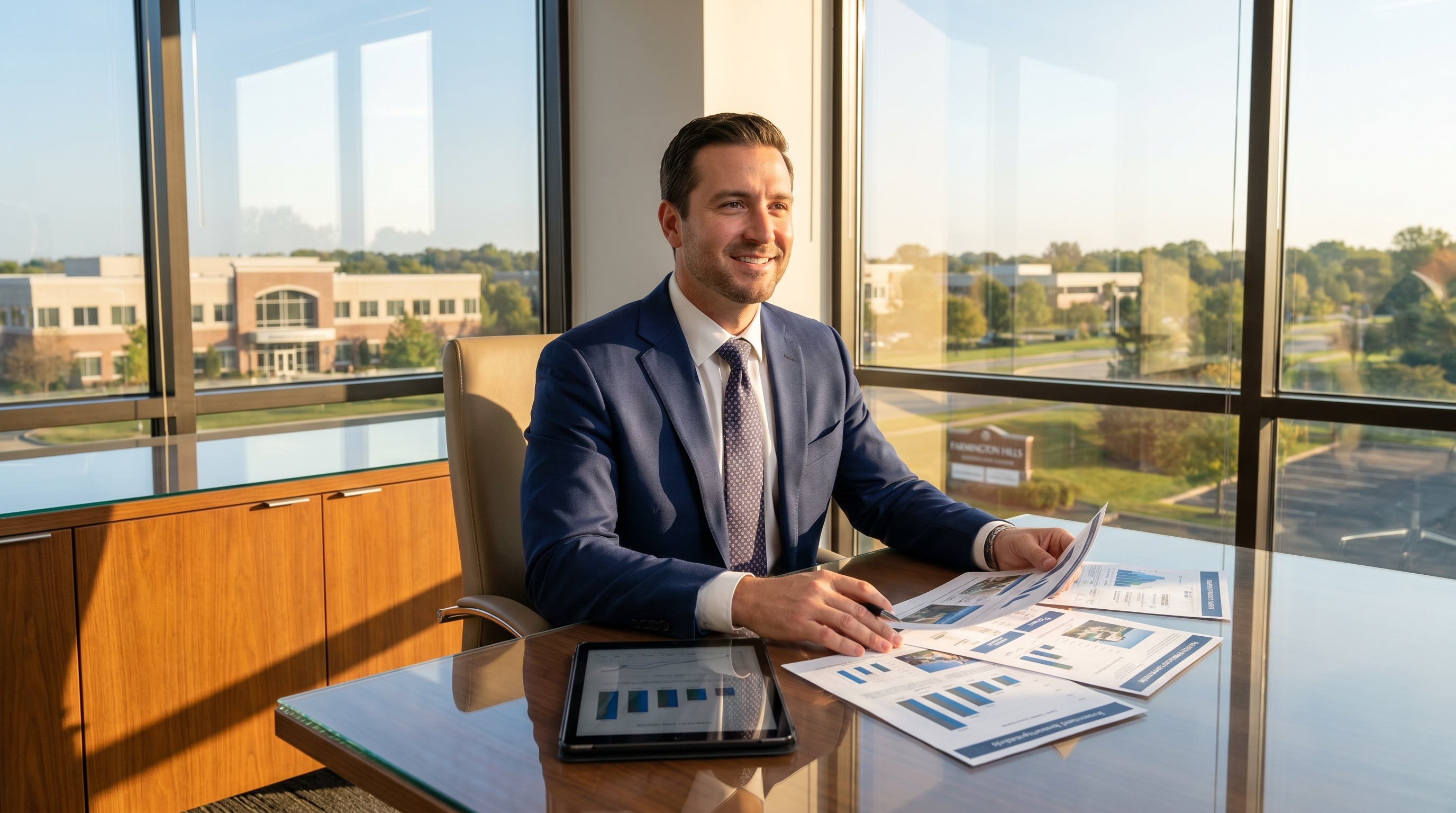 Farmington Hills Michigan investment property investor reviewing financial documents — Tom Gilliam RE/MAX Classic 248-790-5594 Homes2MoveYou.com