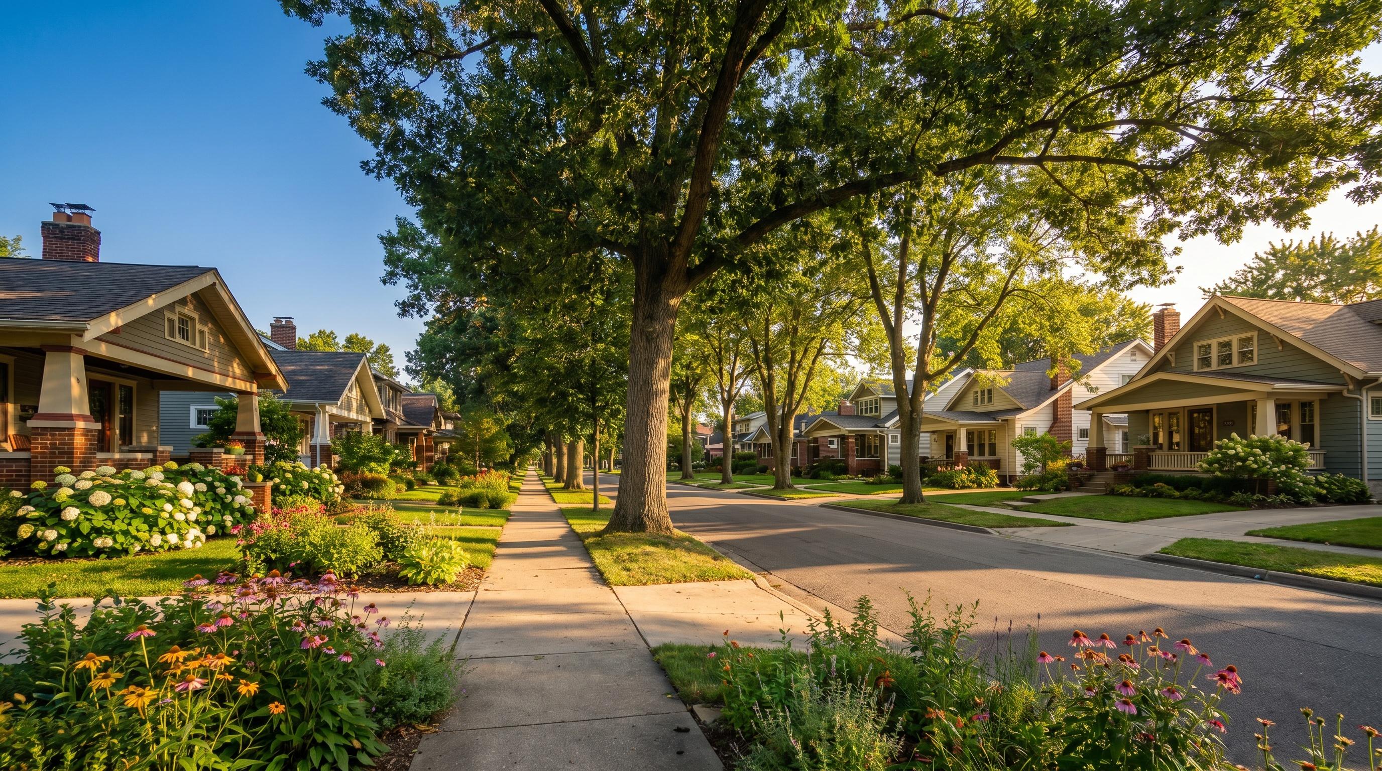 Ferndale Michigan homes for sale 2026 — tree-lined craftsman neighborhood street in Ferndale Michigan Oakland County — Tom Gilliam RE/MAX Classic Farmington Hills Michigan — Homes2MoveYou.com 248-790-5594