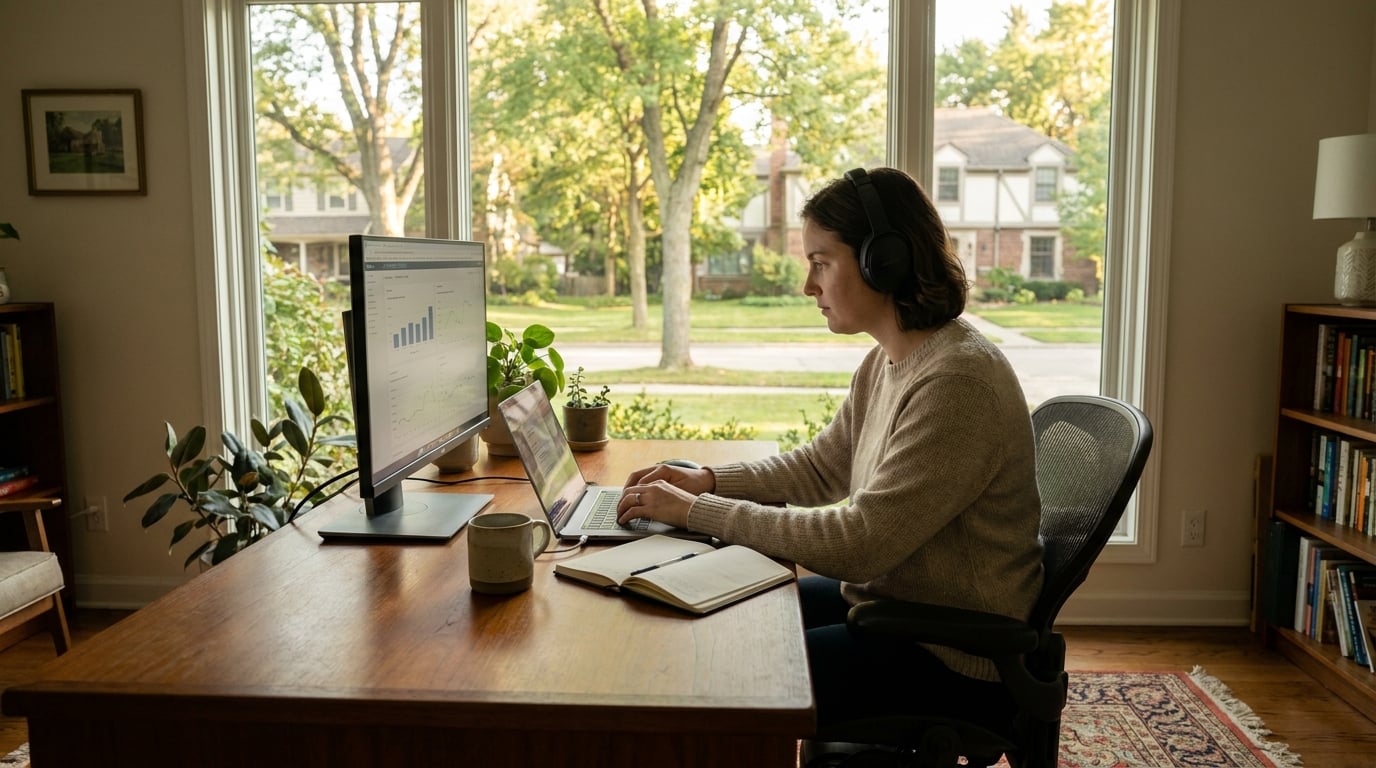 remote-worker-home-office-farmington-hills-michigan