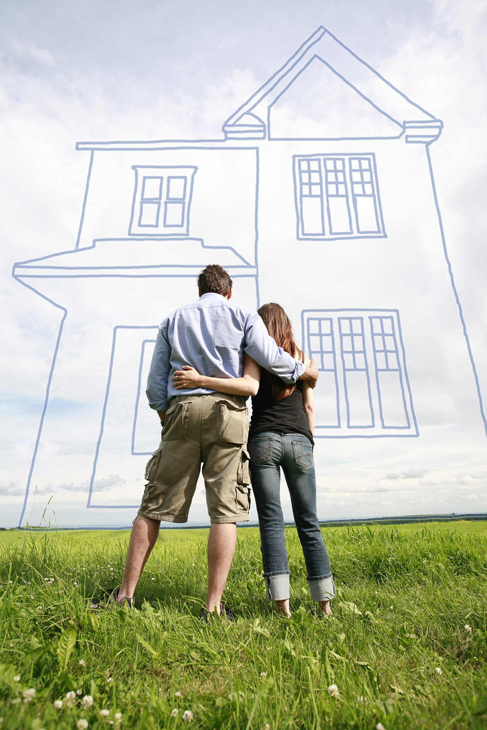 Young,Couple,Dreaming,Of,New,House.