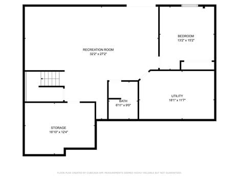 Basement Floor Plan with measurements