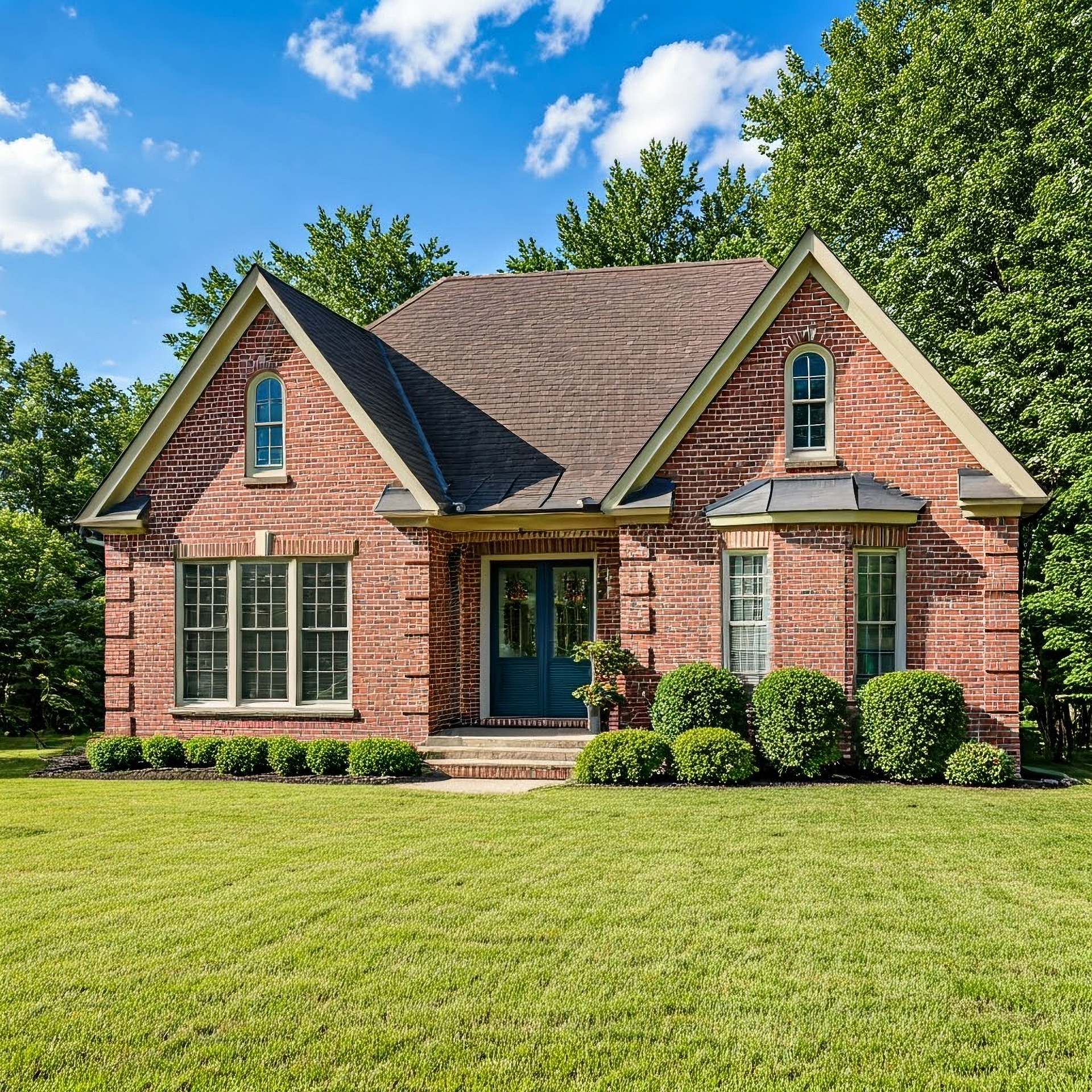 renovated bungalow made of brick