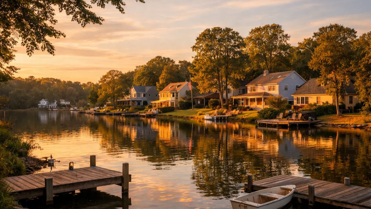 Golden hour at Richmond lakeside - Lakeside