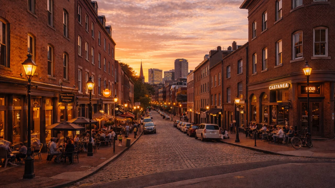 Sunset view of Shockoe Slip