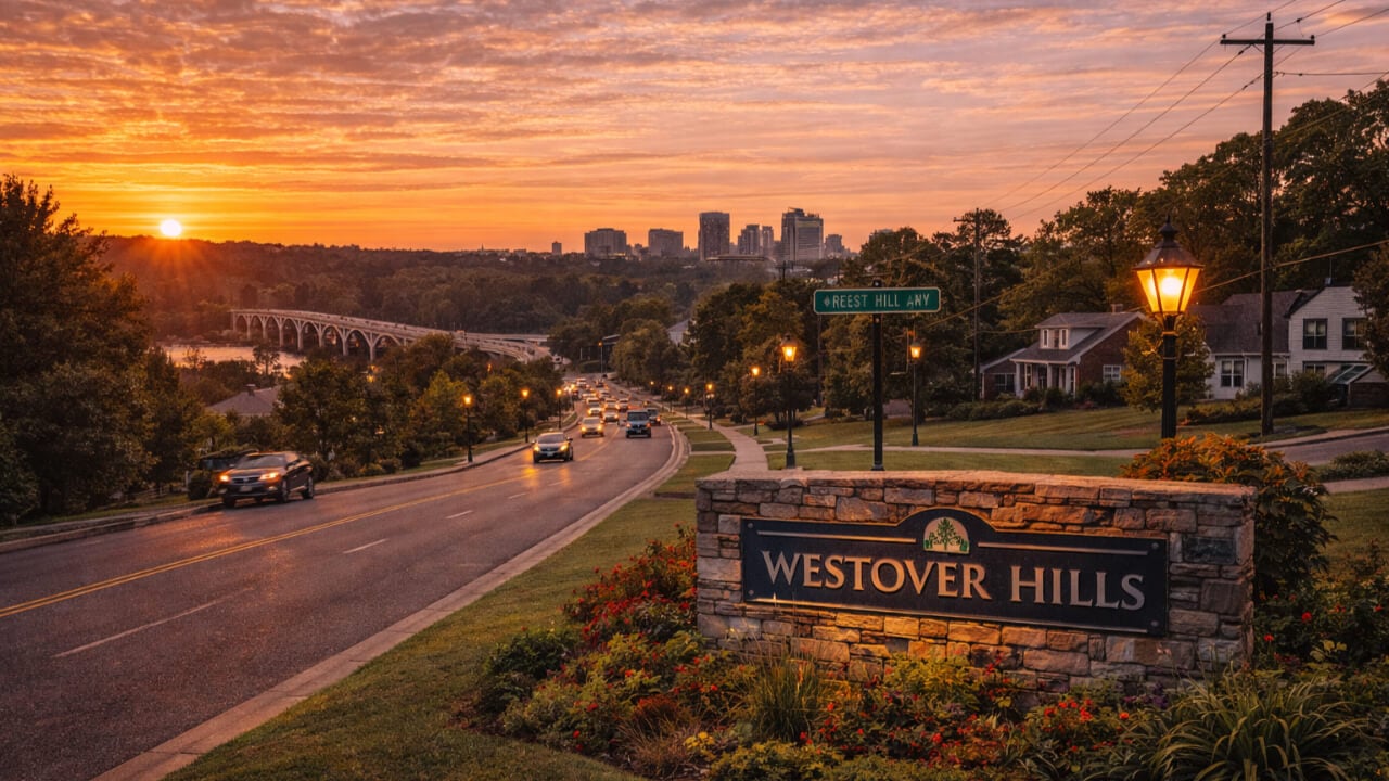 Westover Hills sunset view