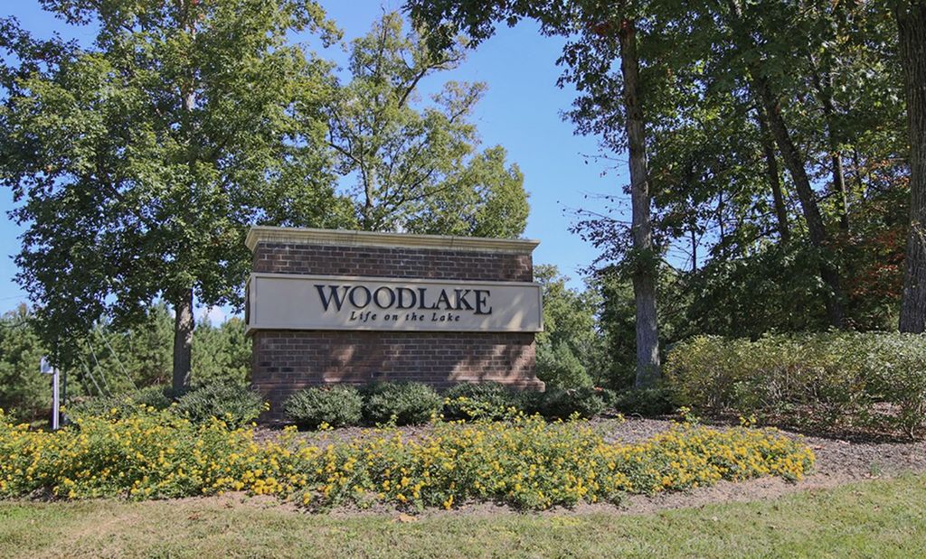 The Woodlake Life on the Lake entrance sign in Chesterfield County, Virginia
