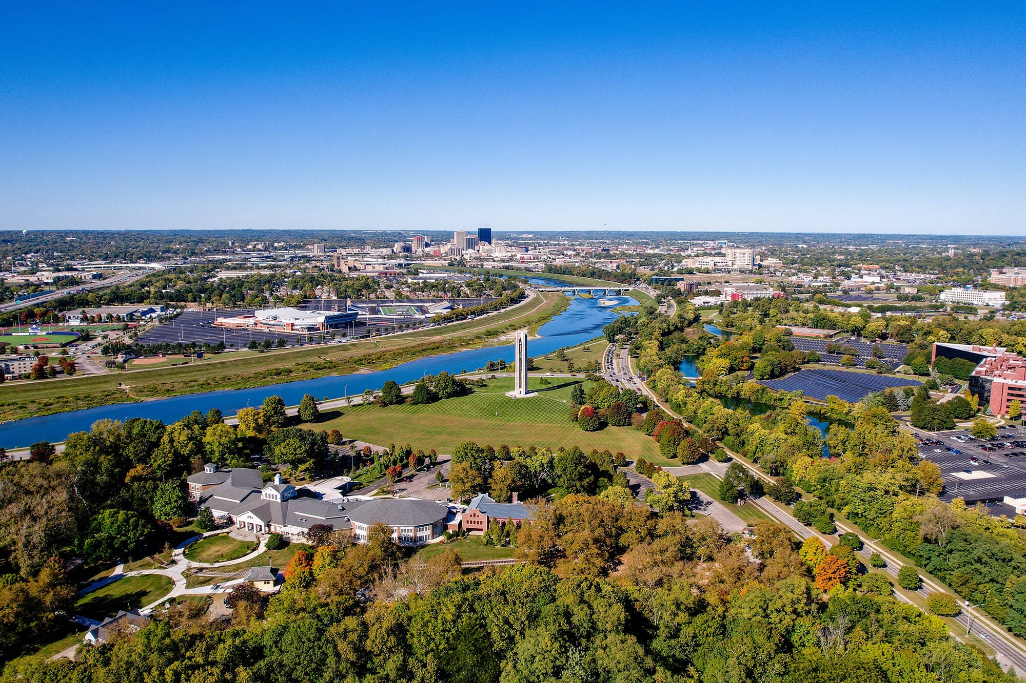 Aerial-Sky-view-Of-Dayton-Ohio