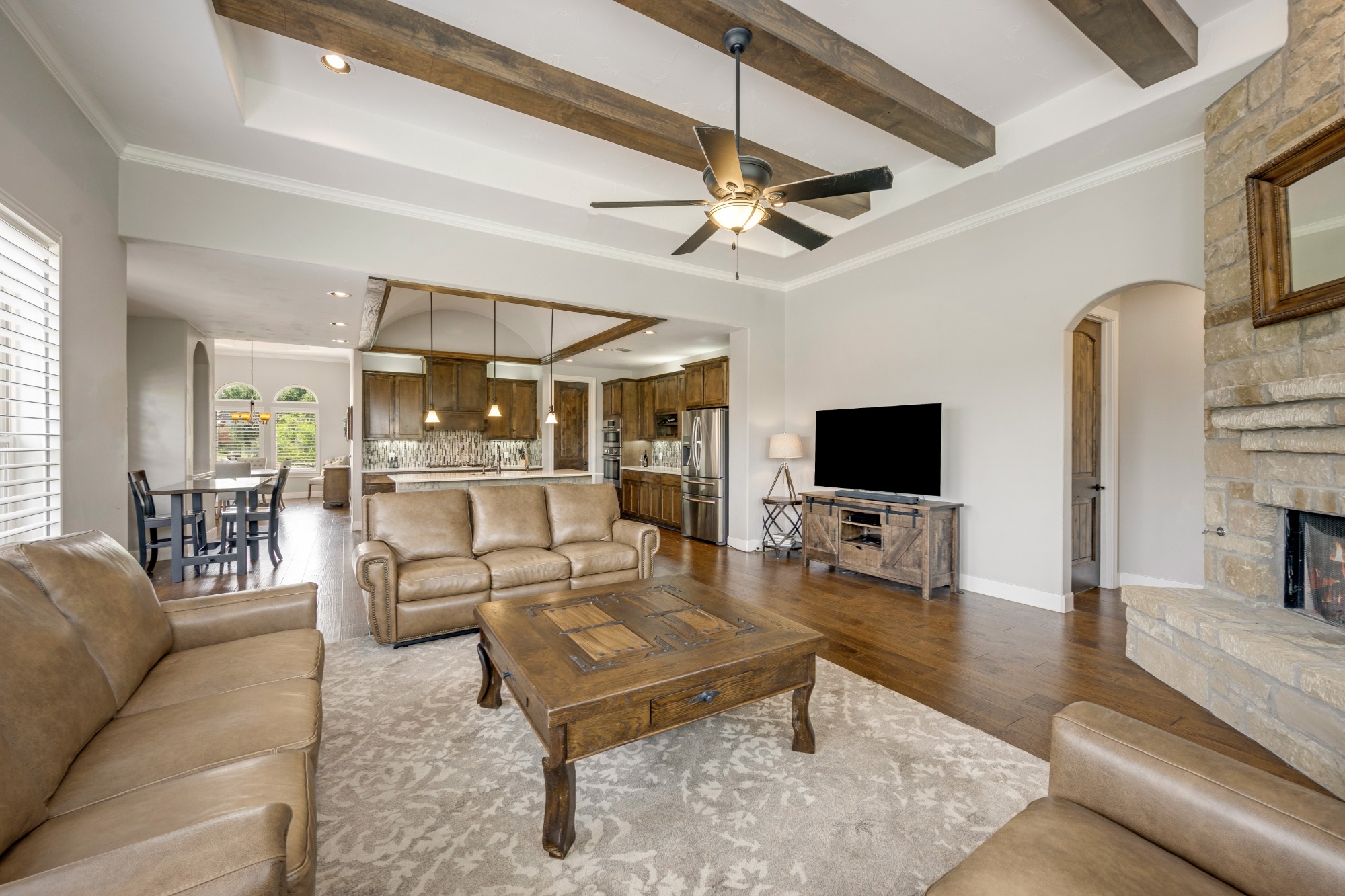 rustic open concept living