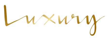 gold luxury logo-white text