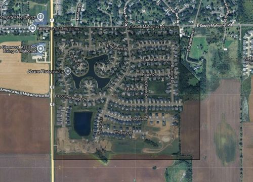 Country Ridge Subdivision Mahomet IL - neighborhood boundaries