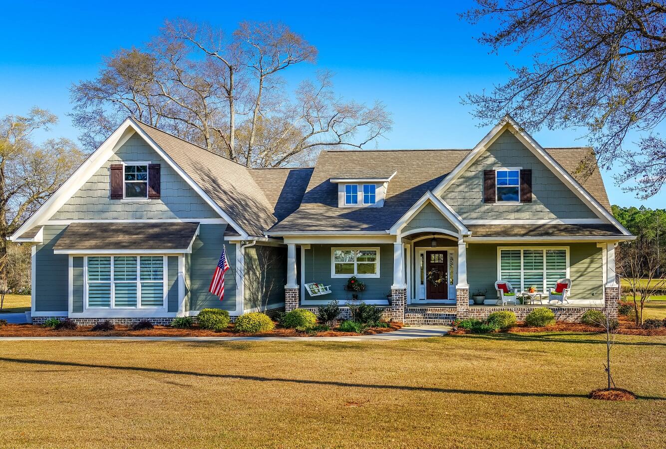 Craftsman home. Spring in south Georgia USA
