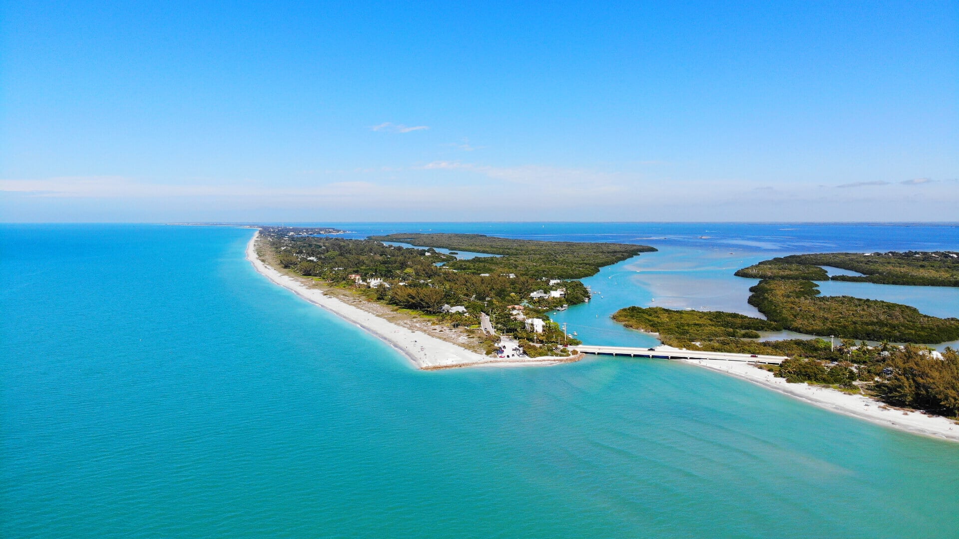 Captiva Island - Aerial landscape view of Captiva Island and Sanibel Island in Lee County, Florida, United States