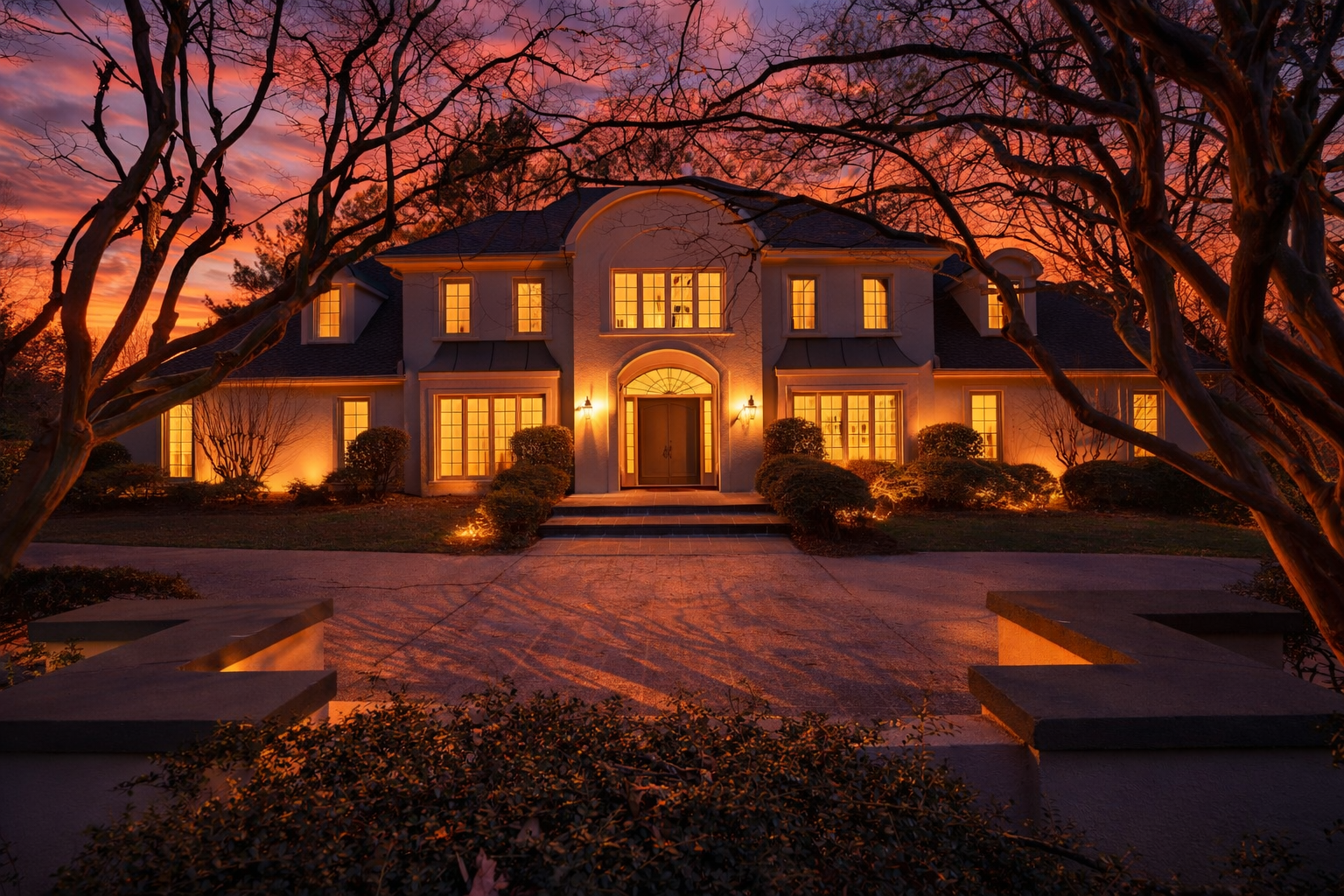 Southern elegance at sunset