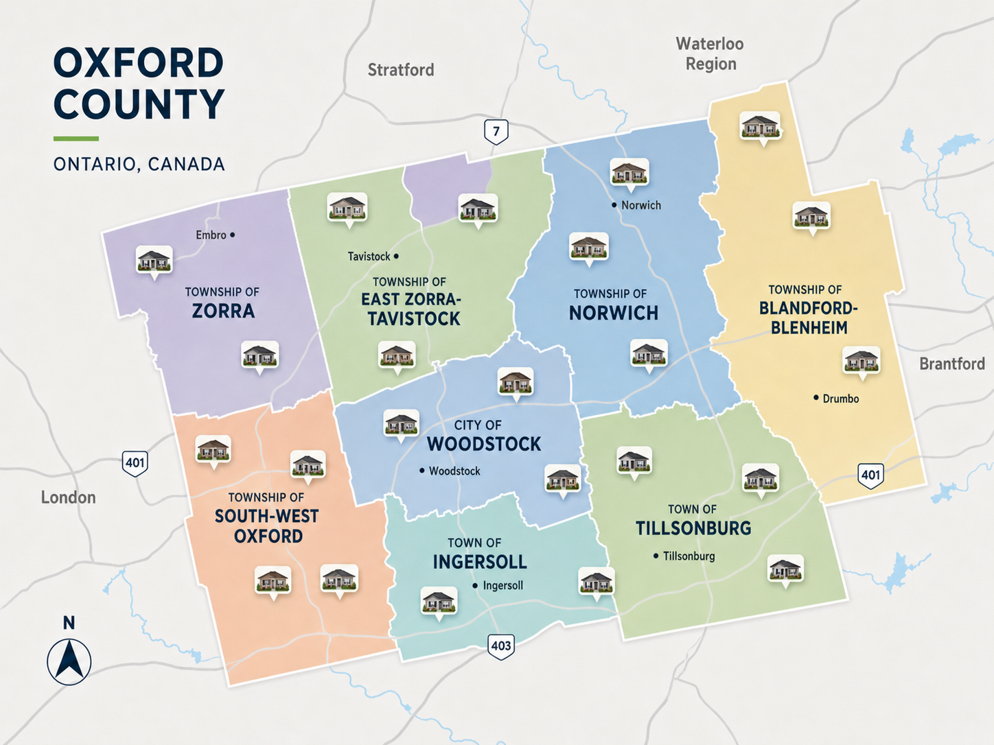 Bungalows in Oxford County